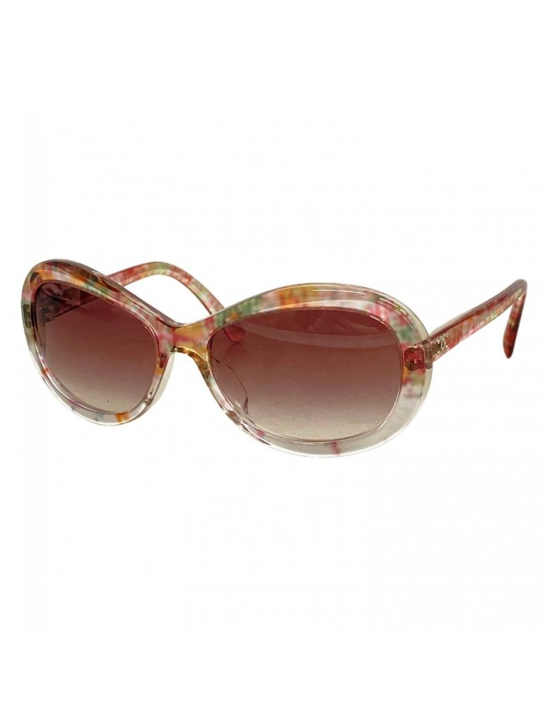 Chanel Sunglasses Acetate Clear Multicolor Silver Eyewear